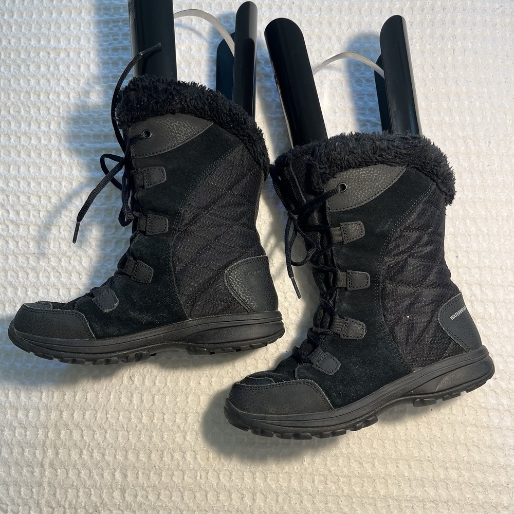 Columbia Ice Maiden II Women Size 5 Waterproof Winter Boots Black Outdoors